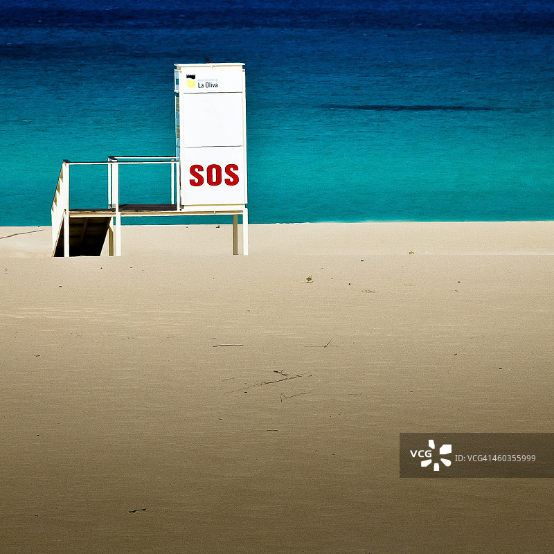 富埃特文图拉岛SOS标志图片素材