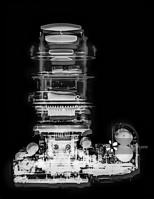 数码单反相机X光片图片素材