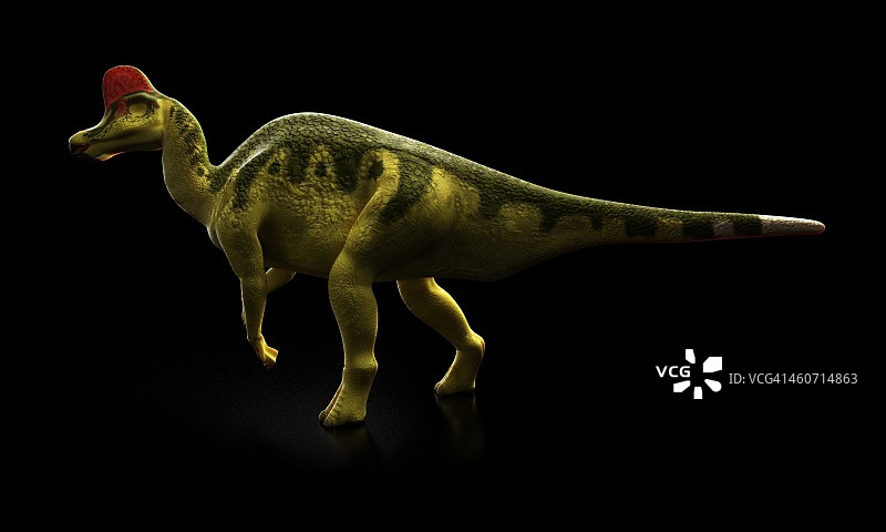 鸭嘴龙恐龙艺术作品图片素材