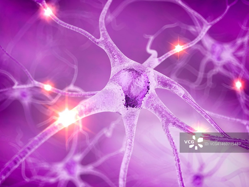 活跃的神经细胞，艺术作品图片素材