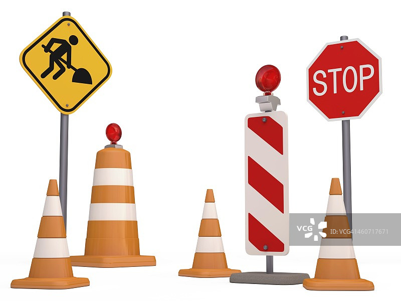 道路施工概念艺术图片素材