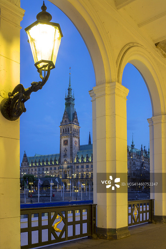 德国汉堡阿尔斯特拱廊景观图片素材