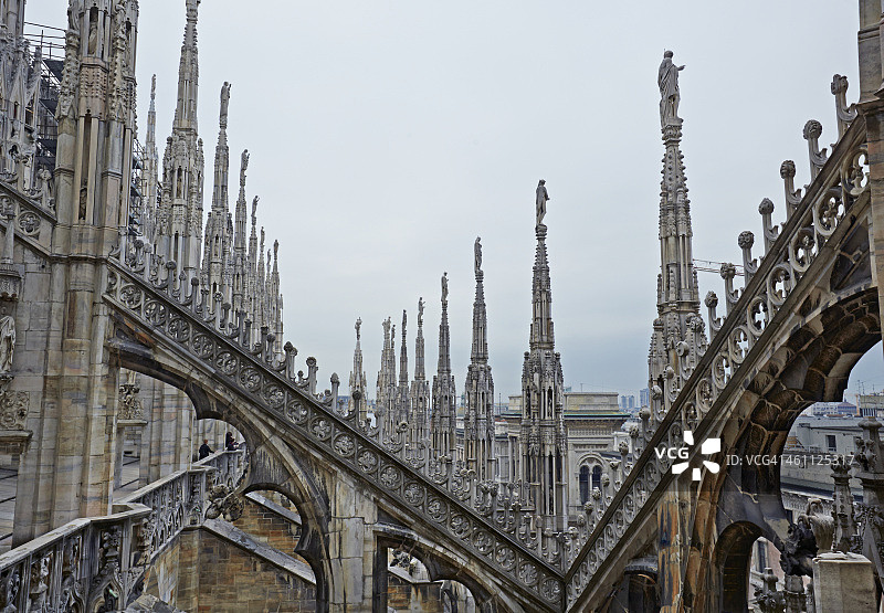 米兰大教堂屋顶图片素材