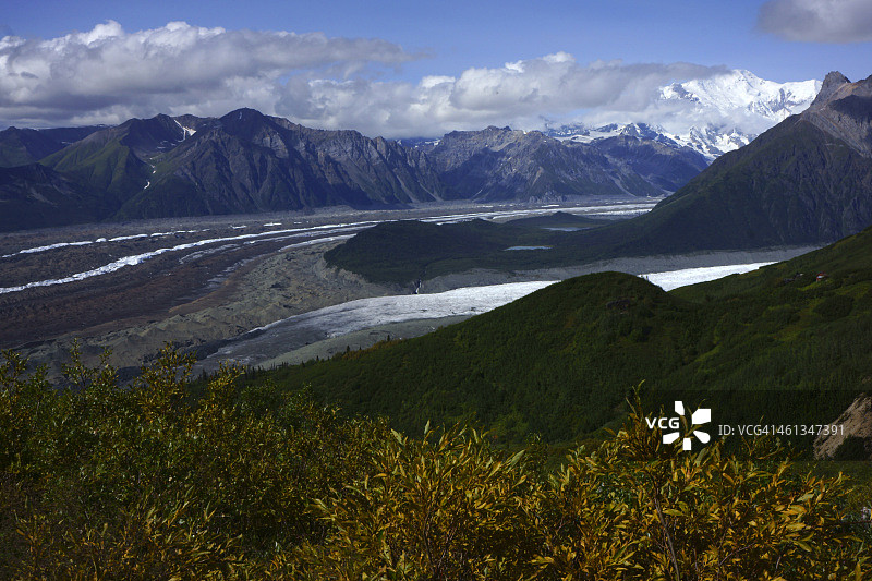 阿拉斯加州肯尼科特和迈尔斯冰川图片素材
