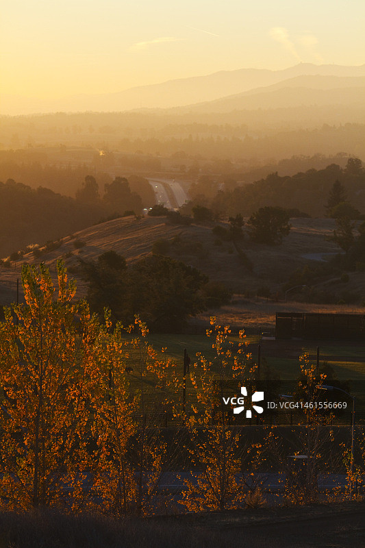 美国加利福尼亚州旧金山半岛日出图片素材