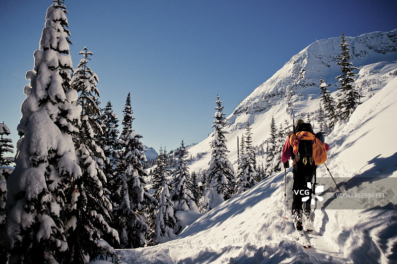 偏远地区滑雪图片素材