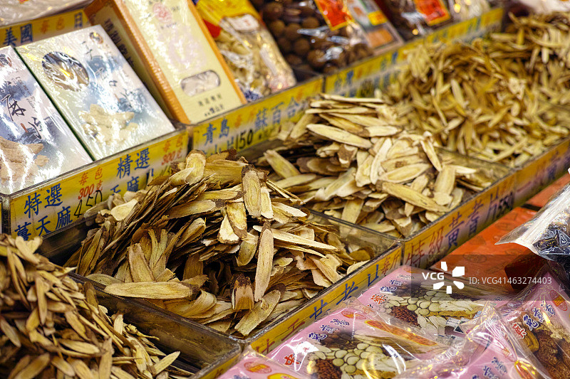 迪化街的中草药图片素材