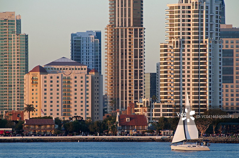 圣地亚哥天际线图片素材