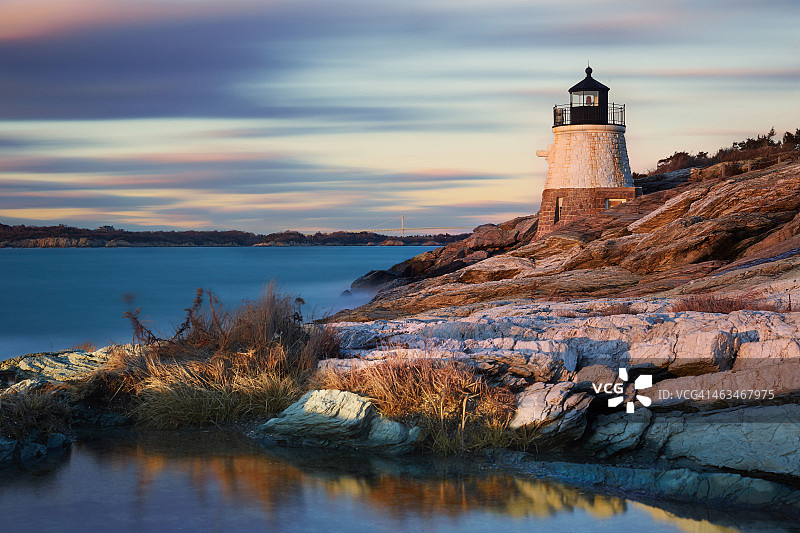 城堡山灯塔图片素材