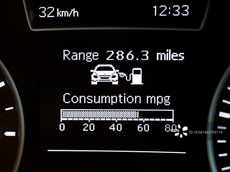 汽车油耗表图片素材