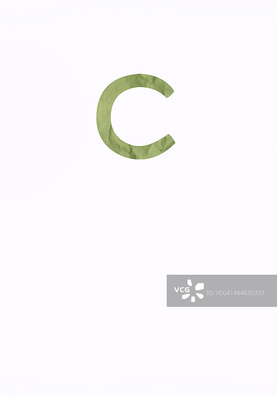 绿色小写字母c - 剪纸图片素材
