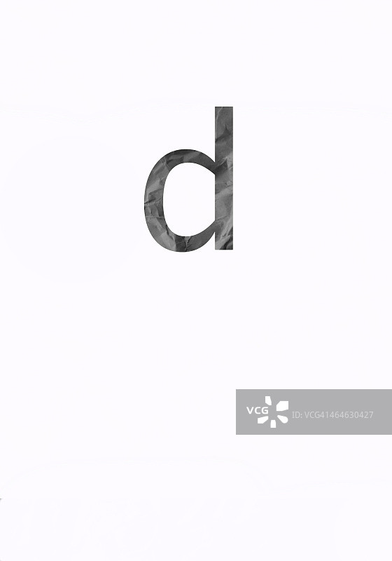 黑色小写字母D - 剪纸图片素材