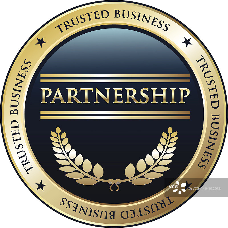 合伙关系金标签图片素材