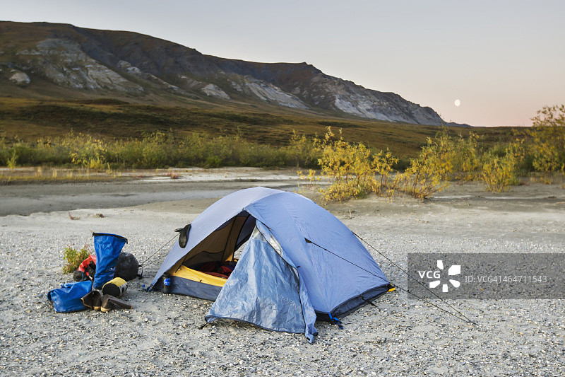 阿拉斯加西北部北极之门国家公园帐篷图片素材