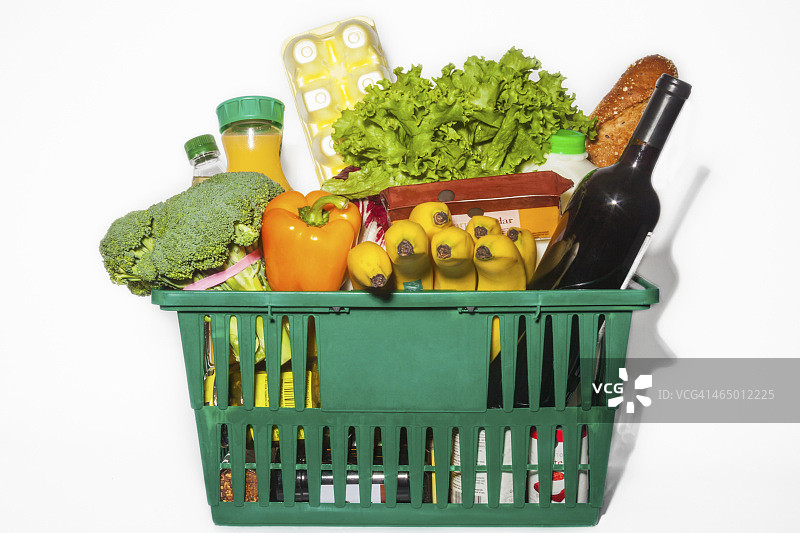 一篮子食品杂货图片素材