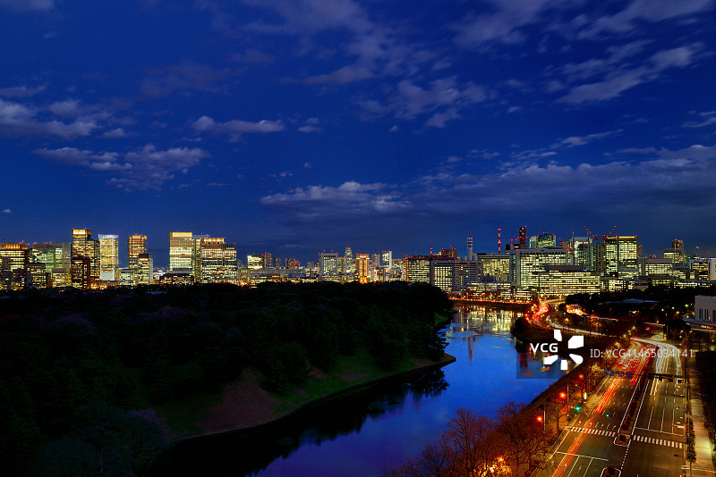 东京市中心城市景观图片素材