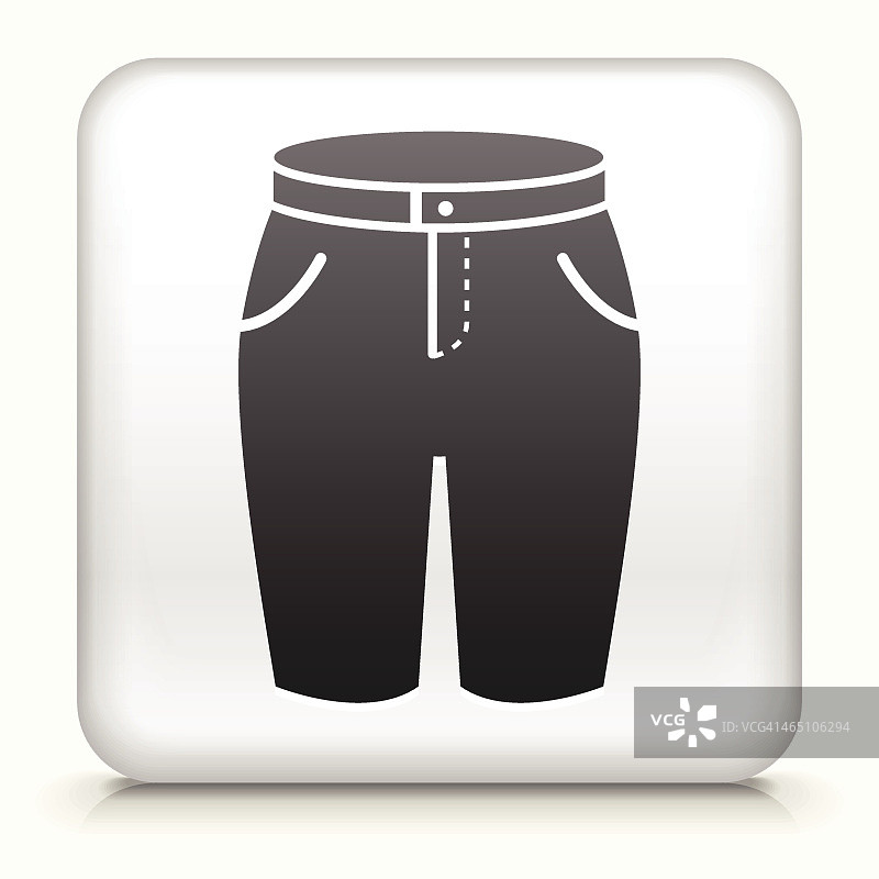 带牛仔短裤的方形按钮免版税矢量图图片素材