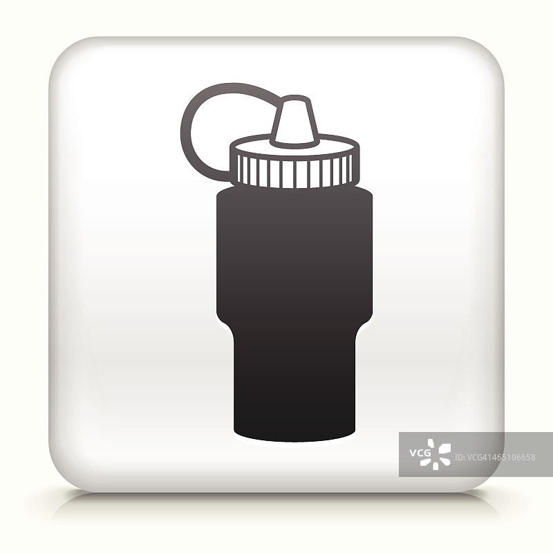 运动水壶方块按钮免版税矢量图图片素材