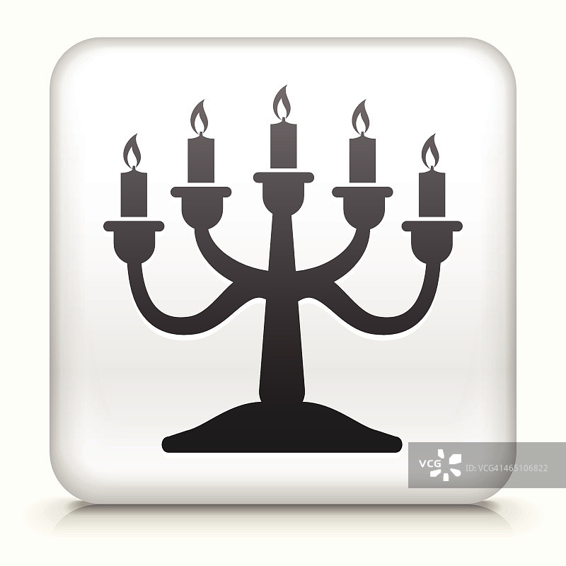 烛火方形按钮矢量图图片素材