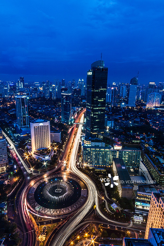 雅加达天际线商业区图片素材