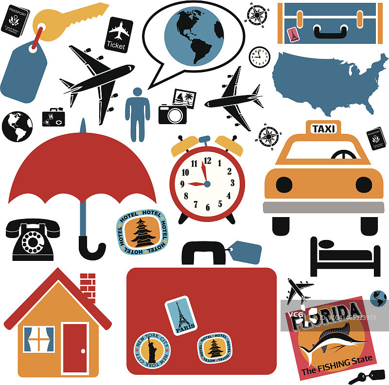 旅行设计元素图片素材
