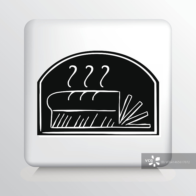 烘焙烤箱面包方形图标图片素材