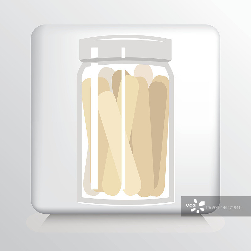 装满压舌板玻璃罐的方形图标图片素材