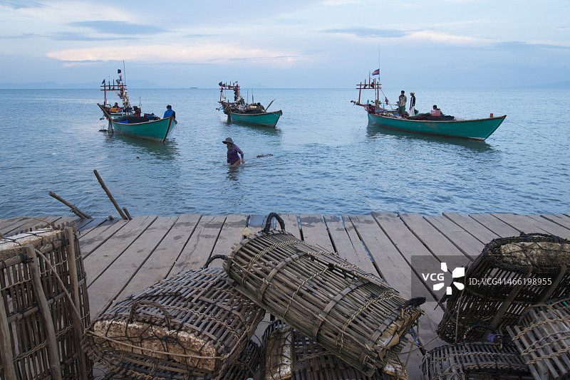 柬埔寨白马市螃蟹市场图片素材