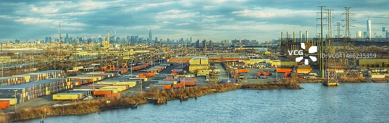 从新泽西看曼哈顿图片素材