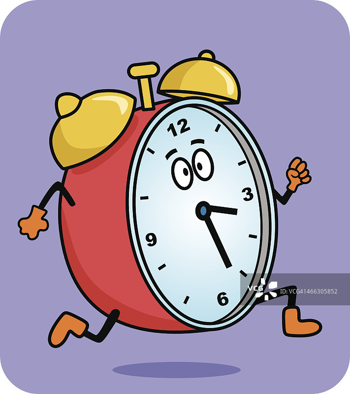 奔跑的时钟图片素材