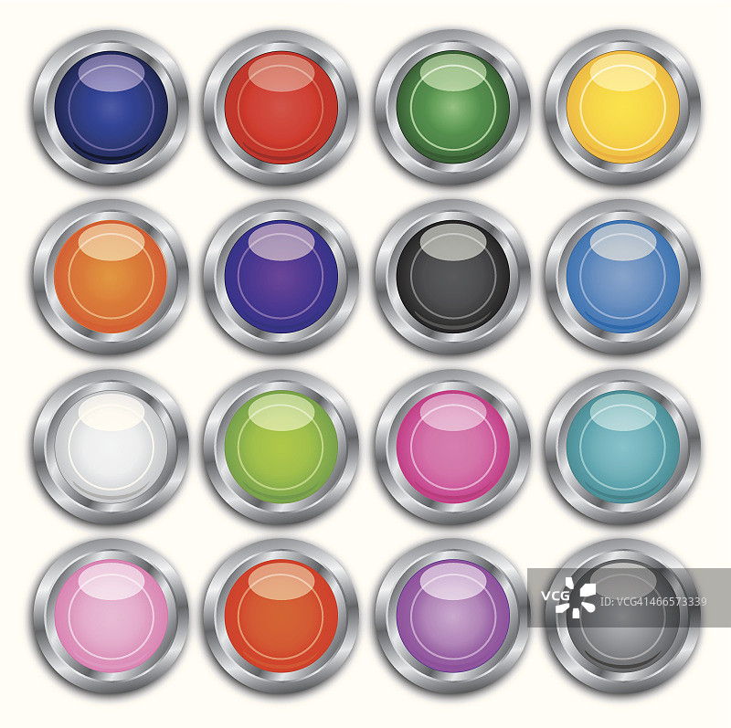 十六个闪亮按钮图片素材