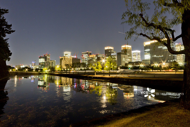 东京樱田门夜景图片素材