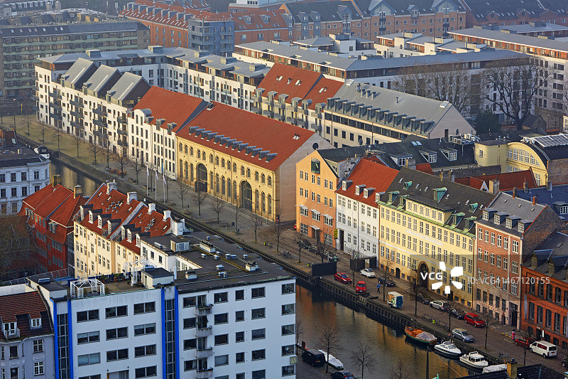 哥本哈根克里斯蒂安港城市风光图片素材