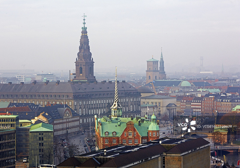 哥本哈根的城市高空景观图片素材