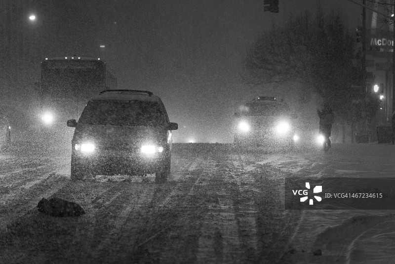 美国各地的冬季风暴图片素材