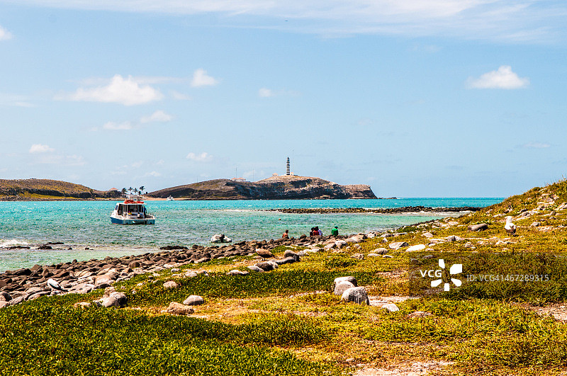 阿布罗略斯群岛的灯塔图片素材