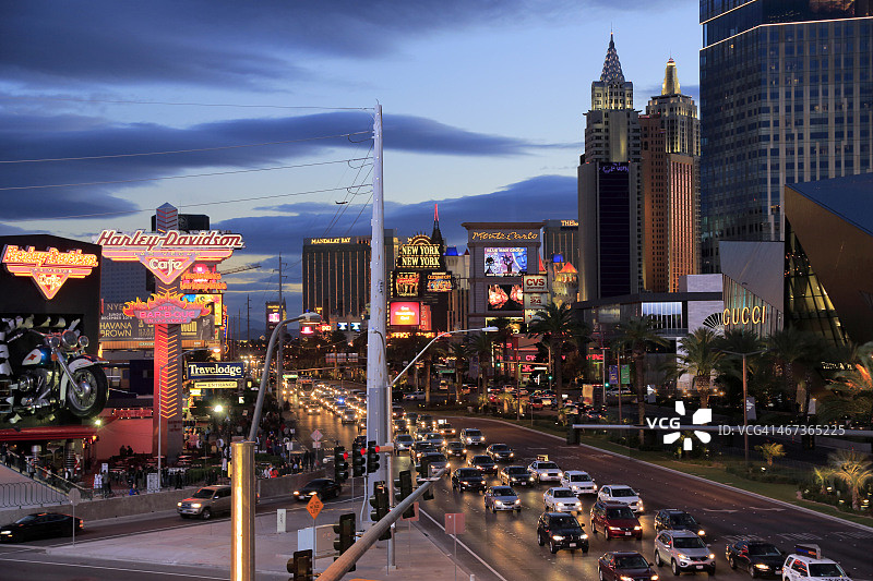 拉斯维加斯大道夜景图片素材