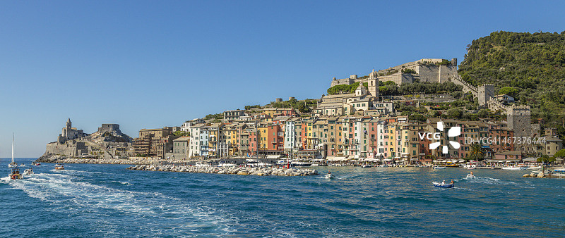 意大利利古里亚韦内雷港全景图片素材