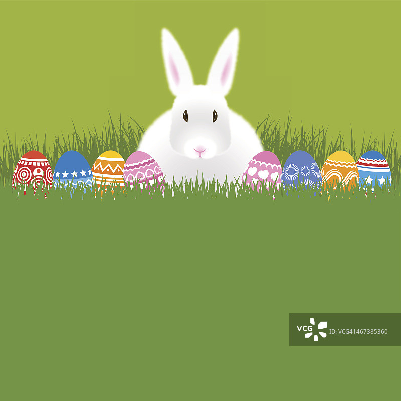 复活节背景[彩蛋和兔子]图片素材