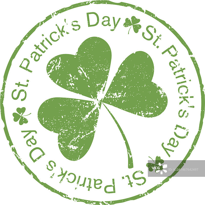 圣帕特里克节印章图片素材