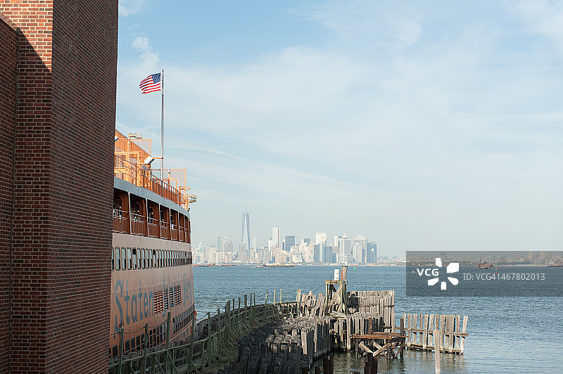 前往曼哈顿通勤图片素材