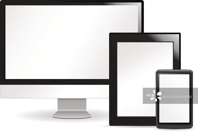 电脑屏幕、智能手机、平板电脑 - 通讯设备图片素材
