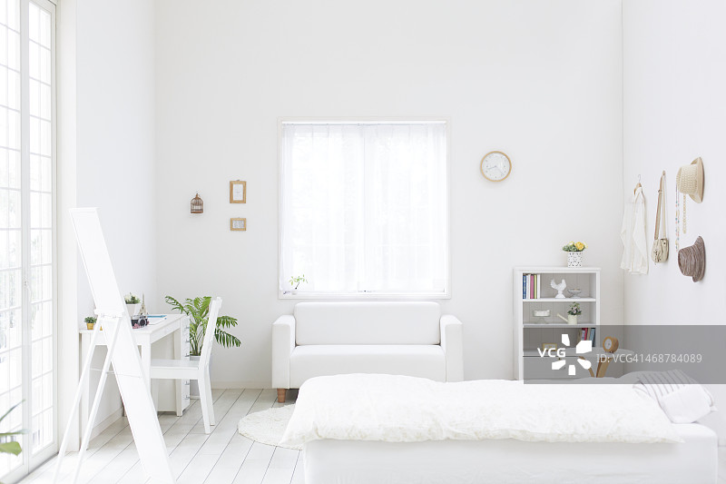 白色卧室图片素材
