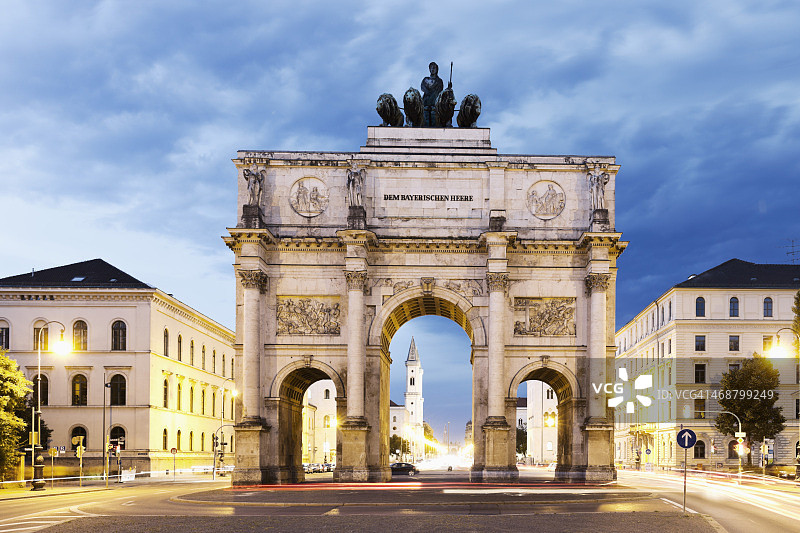 德国巴伐利亚慕尼黑凯旋门图片素材