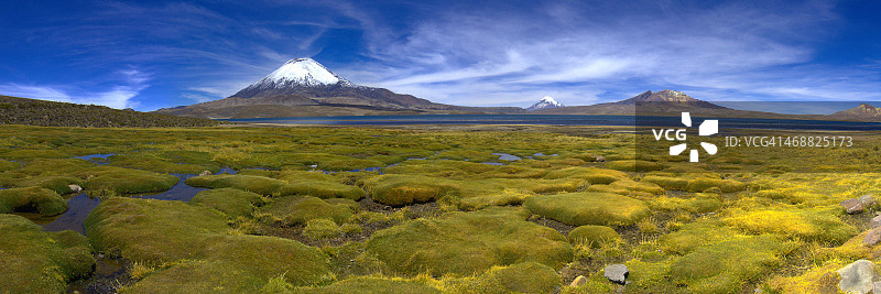 帕里纳科塔火山 - Lauca国家公园图片素材