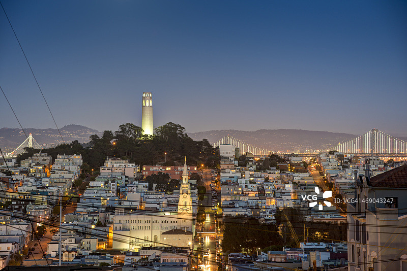 旧金山黄昏景色图片素材