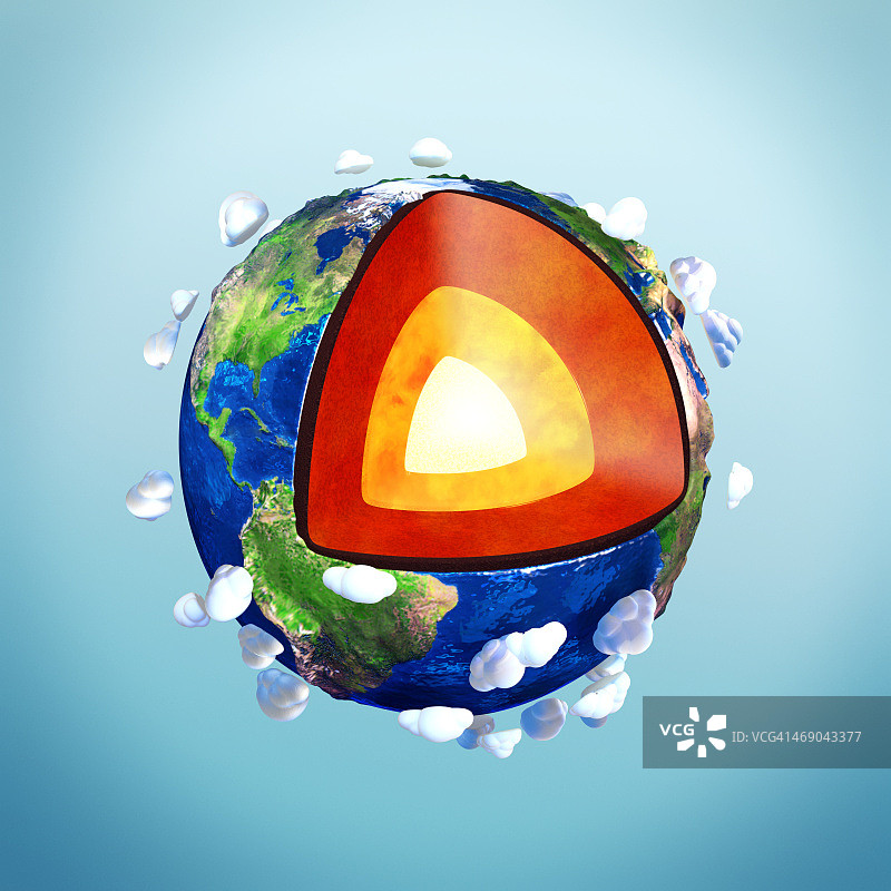 地球内部结构示意图图片素材