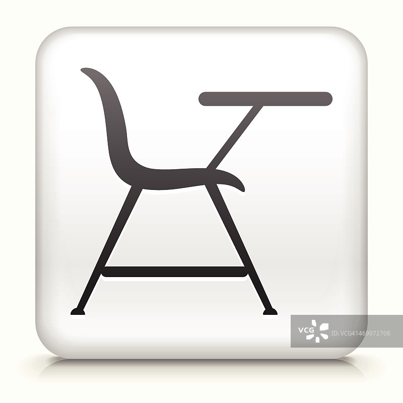 带课桌图标的免版税矢量图标按钮图片素材