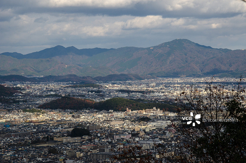 秋季京都松尾山景色图片素材