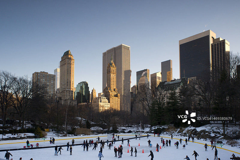 中央公园的伍尔曼溜冰场图片素材
